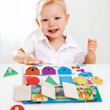 EcoToys Tablero de Bloqueo y Aprendizaje | Desarrollo Motor - Tablero Educativo